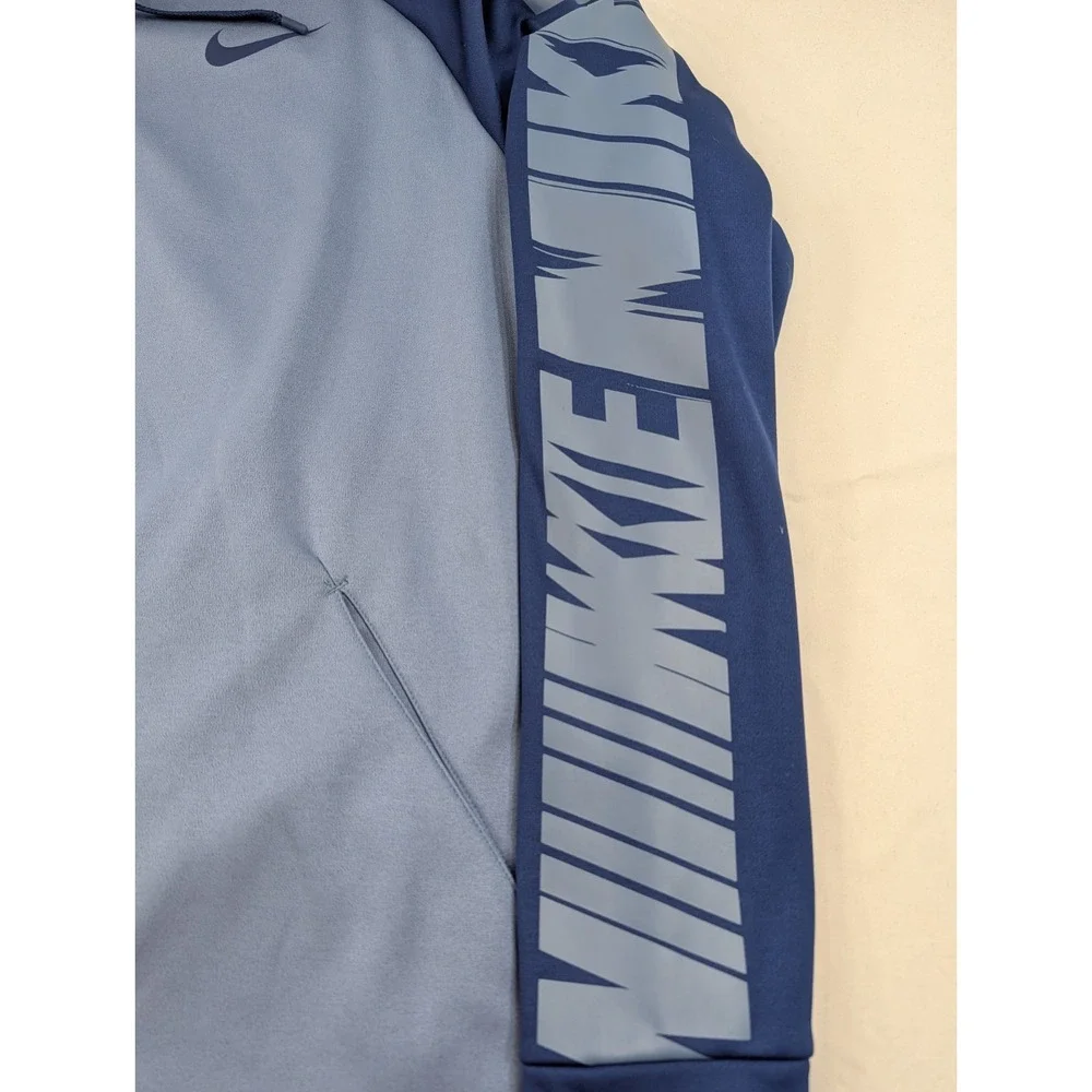 NIKE MEN'S‎ THERMA HOODIE PULLOVER DRI FIT TRAINING SWEATSHIRT, BLUE, SIZE 2XL